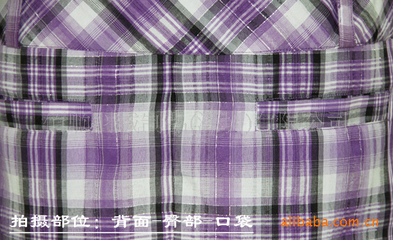 【生產加工 批發(fā) 格子花邊長款女士無袖襯衣 上衣】價格,廠家,圖片,服裝加工,佰順羽絨制品(深圳)-