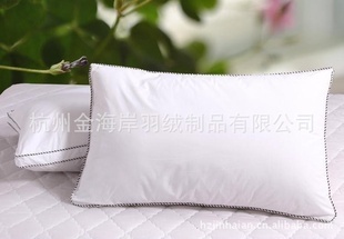 批發采購枕芯、保健枕-工廠直銷 黑邊立體枕頭全棉枕頭枕芯 單人羽絲絨枕 秋季冬季.